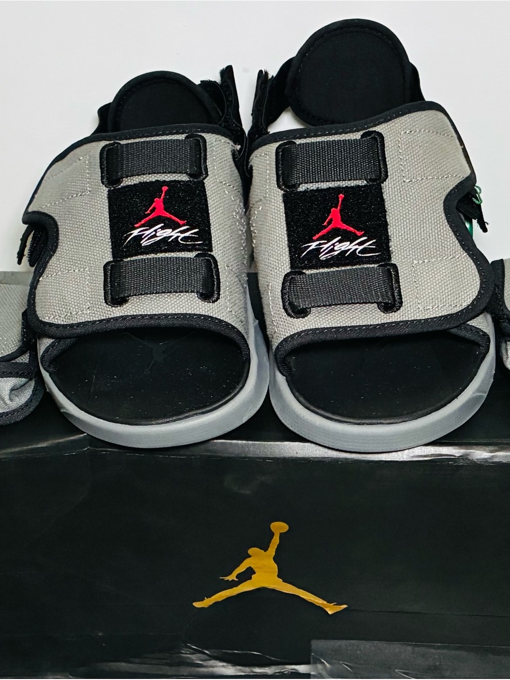 Nike Air Jordan slide Smokey gray and red men’s 7